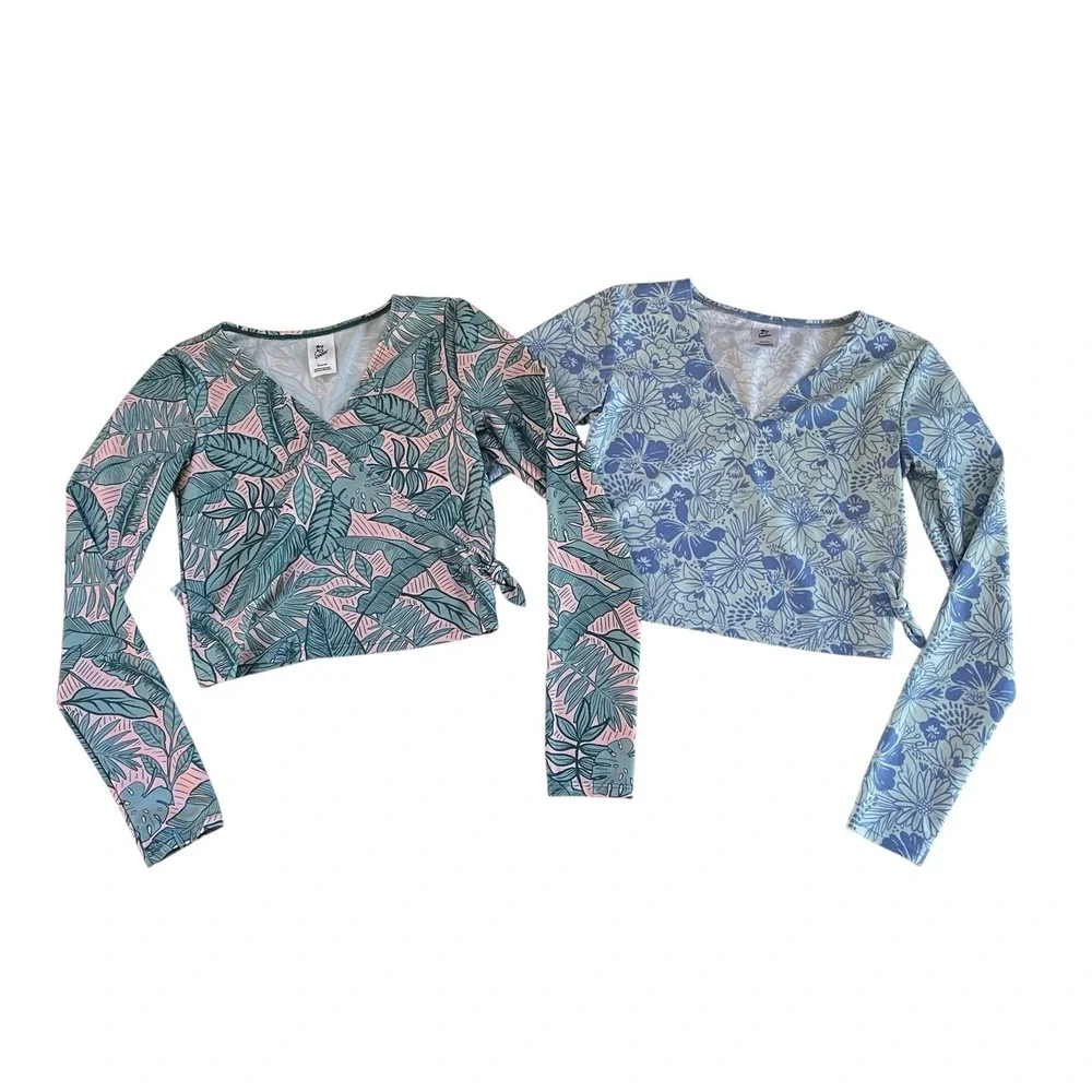 Art Class Girls Size XL 14-16 Rashguard *Lot‎ of 2* Crop Swim Shirt Long Sleeve